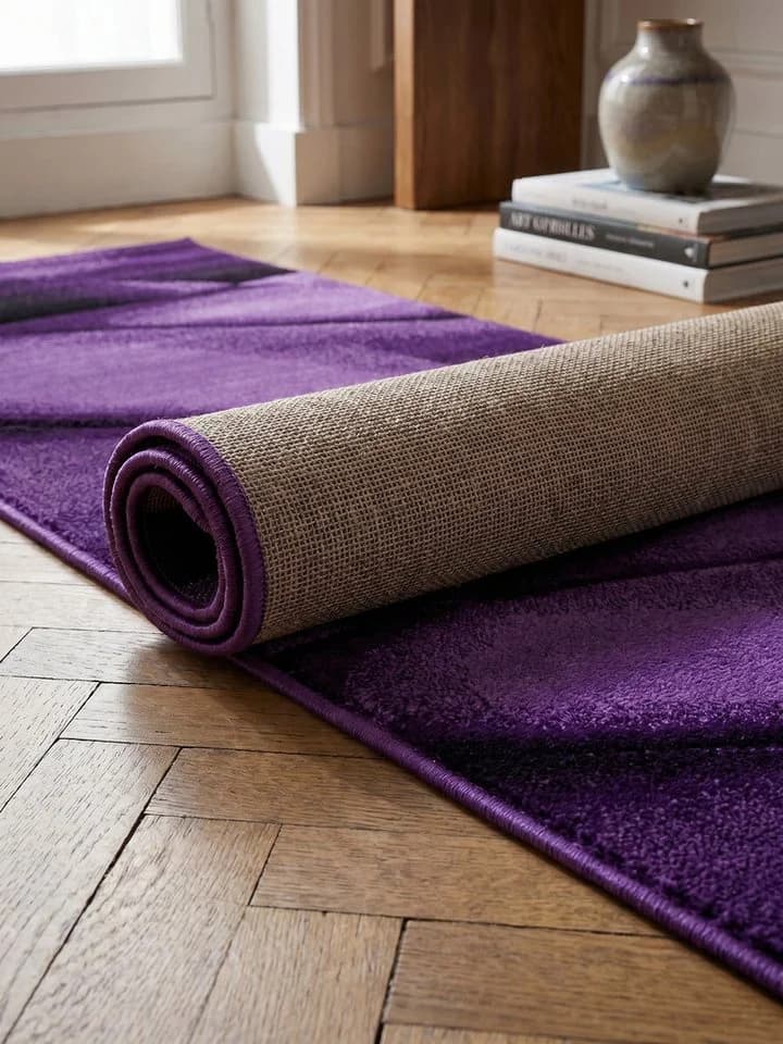 KADIMA DESIGN Teppich ASPEN Violett Kurzflor 80x150 cm - Bild 3