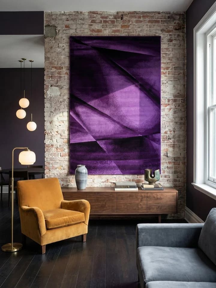 KADIMA DESIGN Teppich ASPEN Violett Kurzflor 80x150 cm - Bild 4