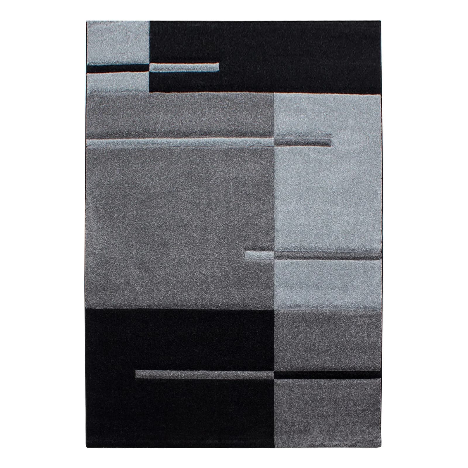 KADIMA DESIGN Kurzflorteppich LATEMAR Kariert Grau 240x340 cm