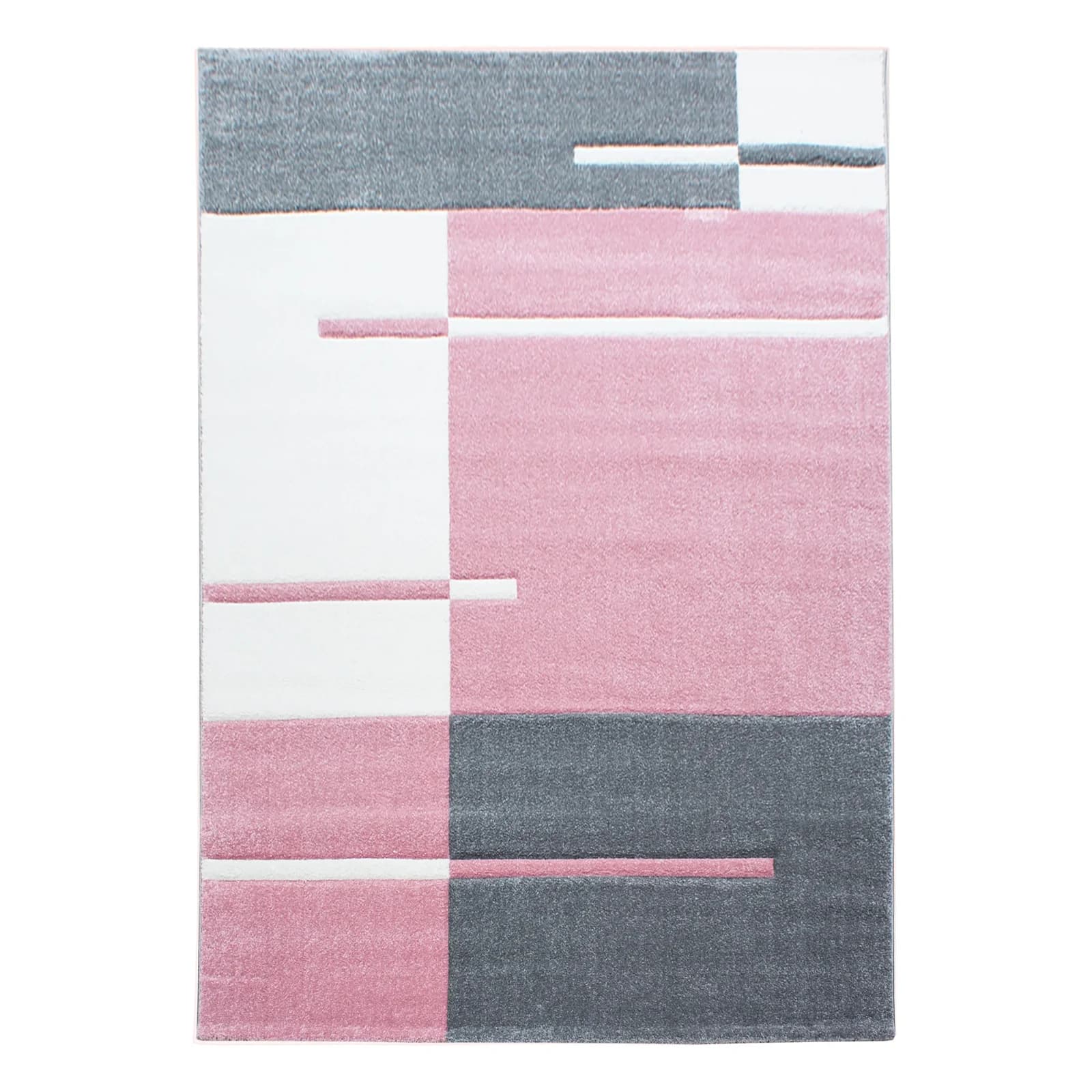 KADIMA DESIGN KURZFLORTEPPICH LATEMAR Rosa Kariert