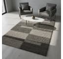 KADIMA DESIGN Teppich WERFEN Shaggy Taupe Karo Bild 3