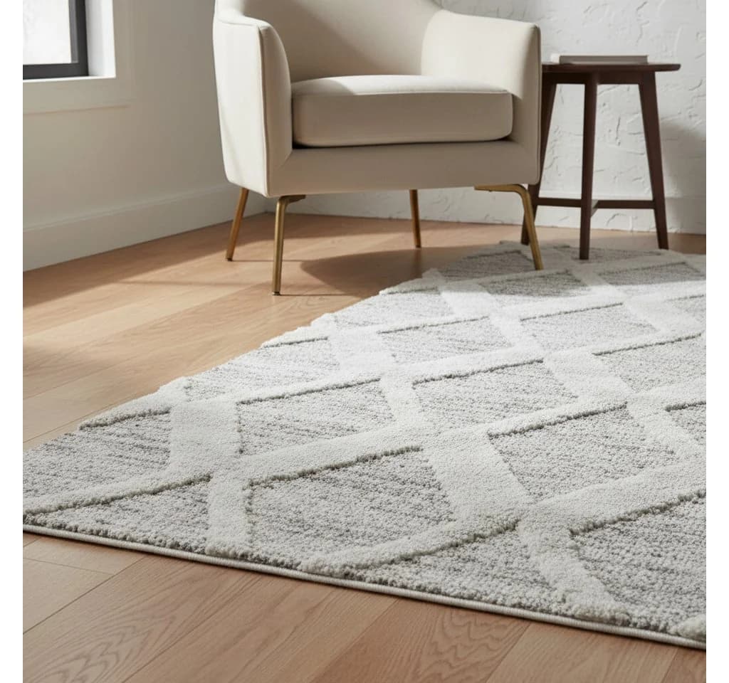 KADIMA DESIGN Teppich EISACK 3D-Effekt Grau Boho - Bild 4