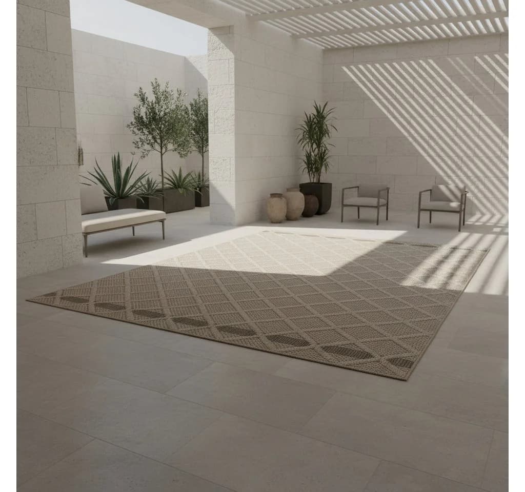 KADIMA DESIGN Outdoorteppich IMST Beige Modern