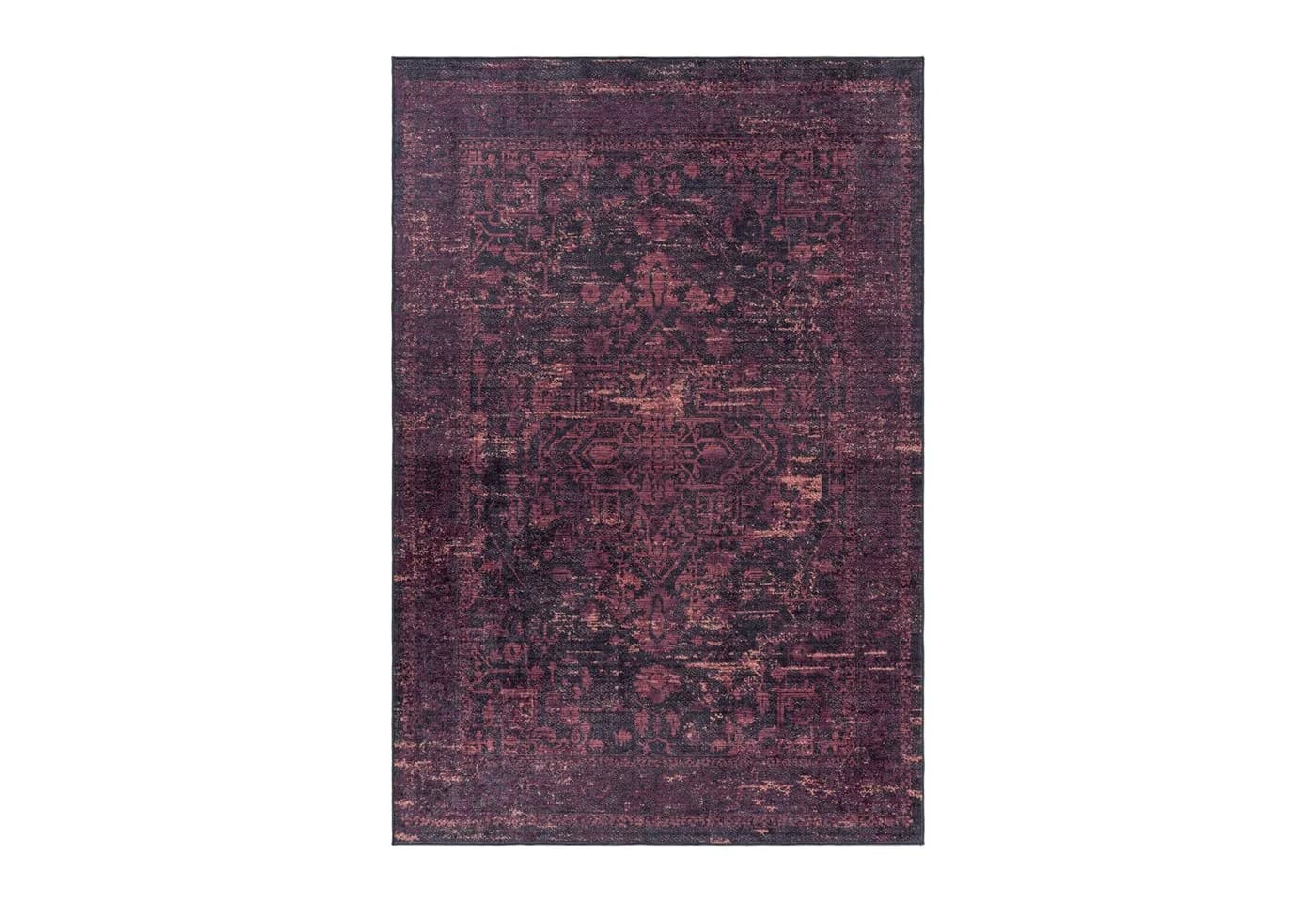 KADIMA DESIGN Teppich PIZOL Vintage Rot Polyester