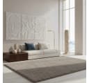 KADIMA DESIGN SALZACH Shaggy Teppich Beige 60x110 cm Bild 1