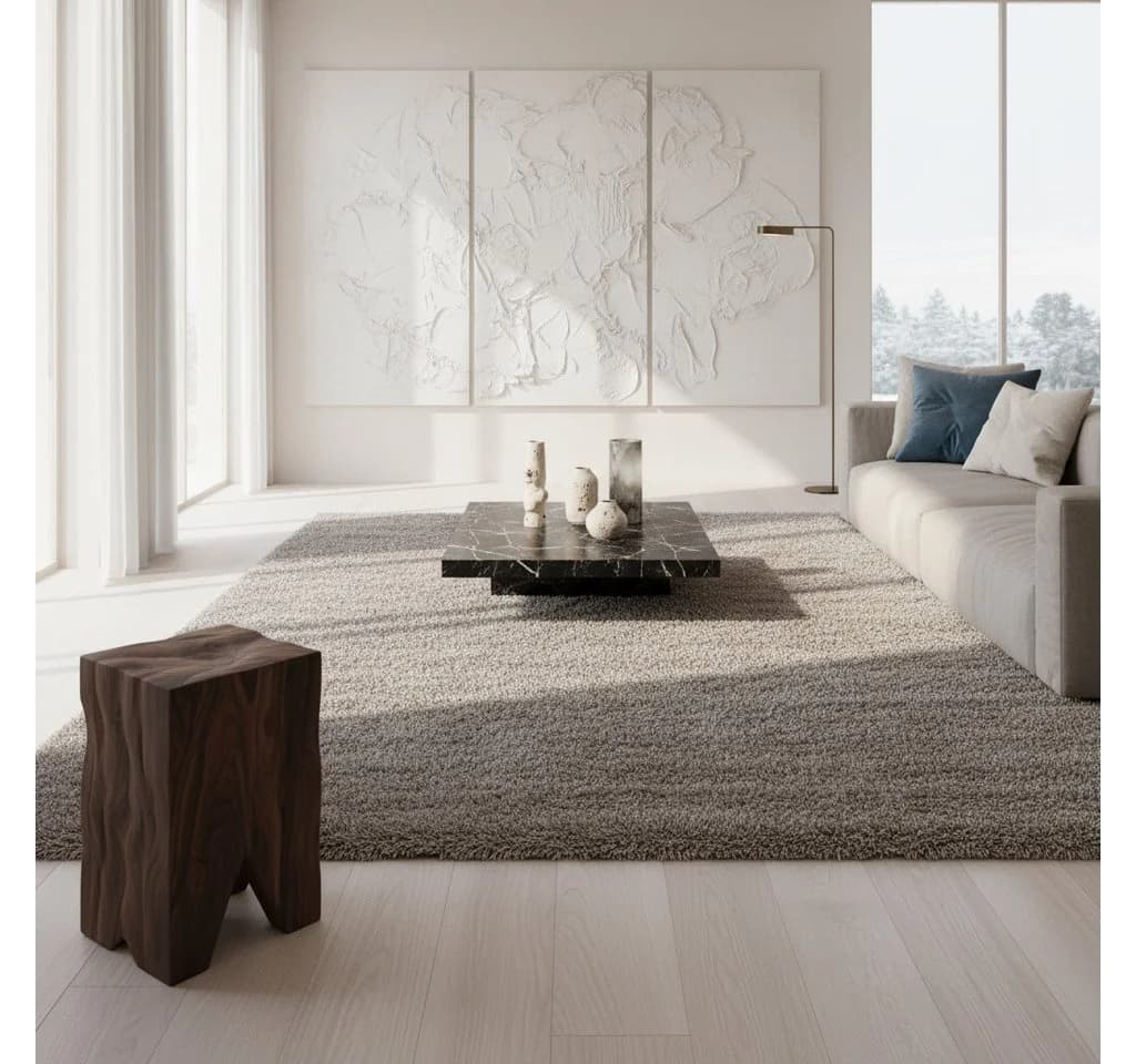 KADIMA DESIGN SALZACH Shaggy Teppich Beige 60x110 cm - Bild 2
