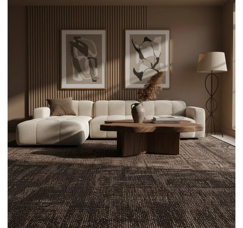 KADIMA DESIGN KOFEL Teppich Braun Kurzflor Maschinenwaschbar - Bild 2