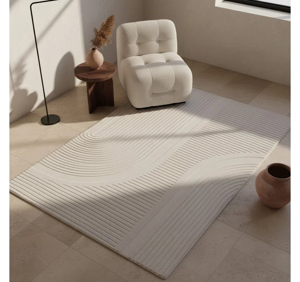 KADIMA DESIGN Teppich LAVAREDO Creme Kurzflor - Bild 5