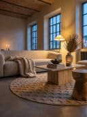 KADIMA DESIGN Teppich LANGAU Flachgewebe Schachbrett Beige Bild 5