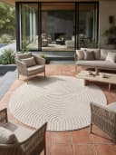 KADIMA DESIGN Outdoorteppich ENGADIN Creme Skandinavisch 3D-Design Bild 2