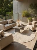 KADIMA DESIGN Outdoorteppich ENGADIN Creme Skandinavisch 3D-Design Bild 3