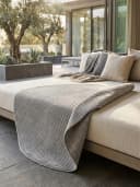KADIMA DESIGN Outdoorteppich ENGADIN Silbergrau Rund Ø 80 cm Bild 5