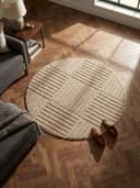 KADIMA DESIGN Teppich RIGI Rund Beige 3D-Effekt Bild 3