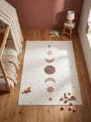 KADIMA DESIGN Kinderteppich TINO Creme Kurzflor Maschinenwaschbar Bild 1