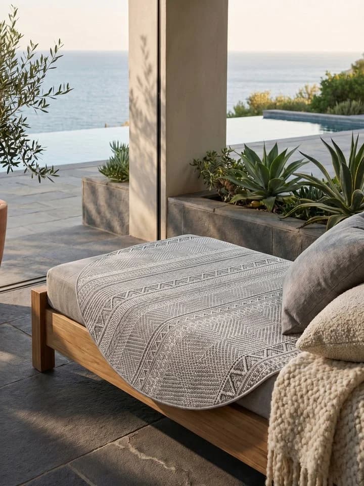 KADIMA DESIGN Teppich VENTOUX Grau UV-beständig Outdoor - Bild 5
