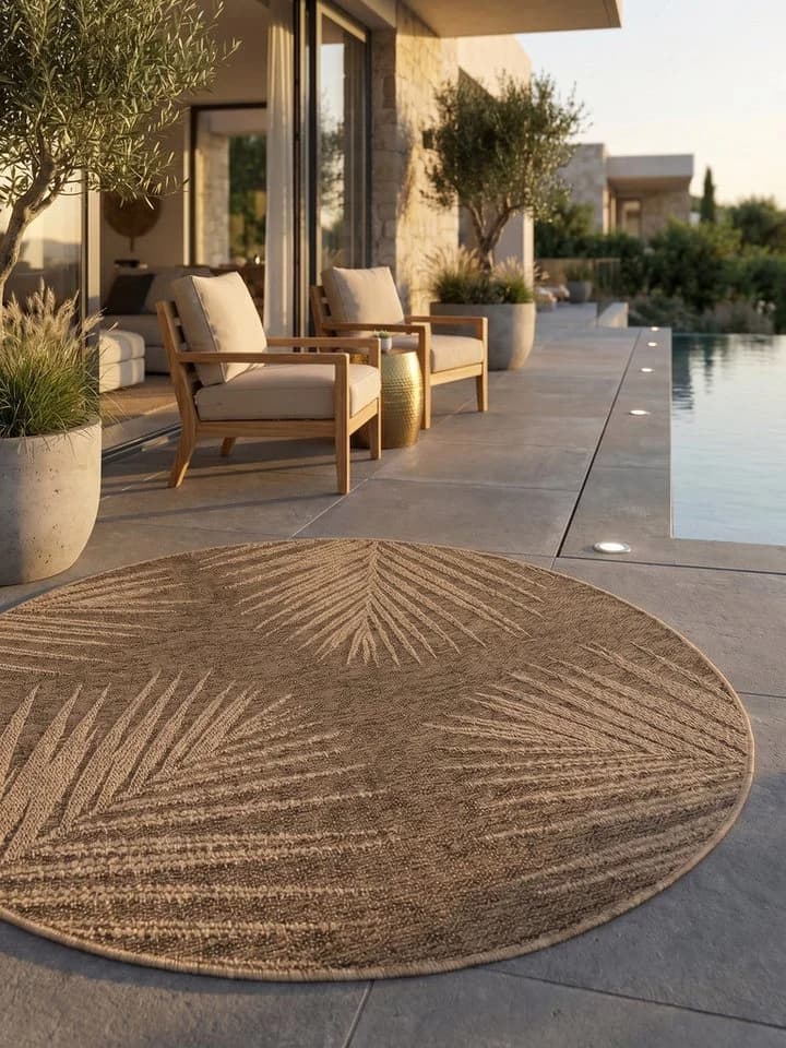 KADIMA DESIGN Teppich ARLBERG Braun Outdoor UV-beständig - Bild 2