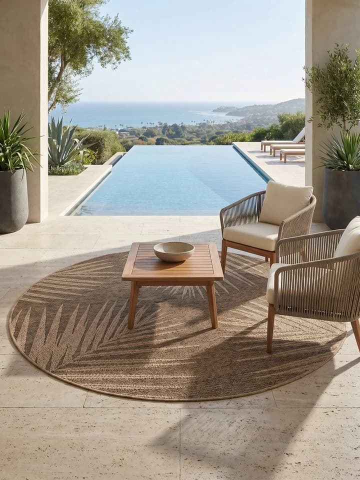 KADIMA DESIGN Teppich ARLBERG Braun Outdoor UV-beständig - Bild 3