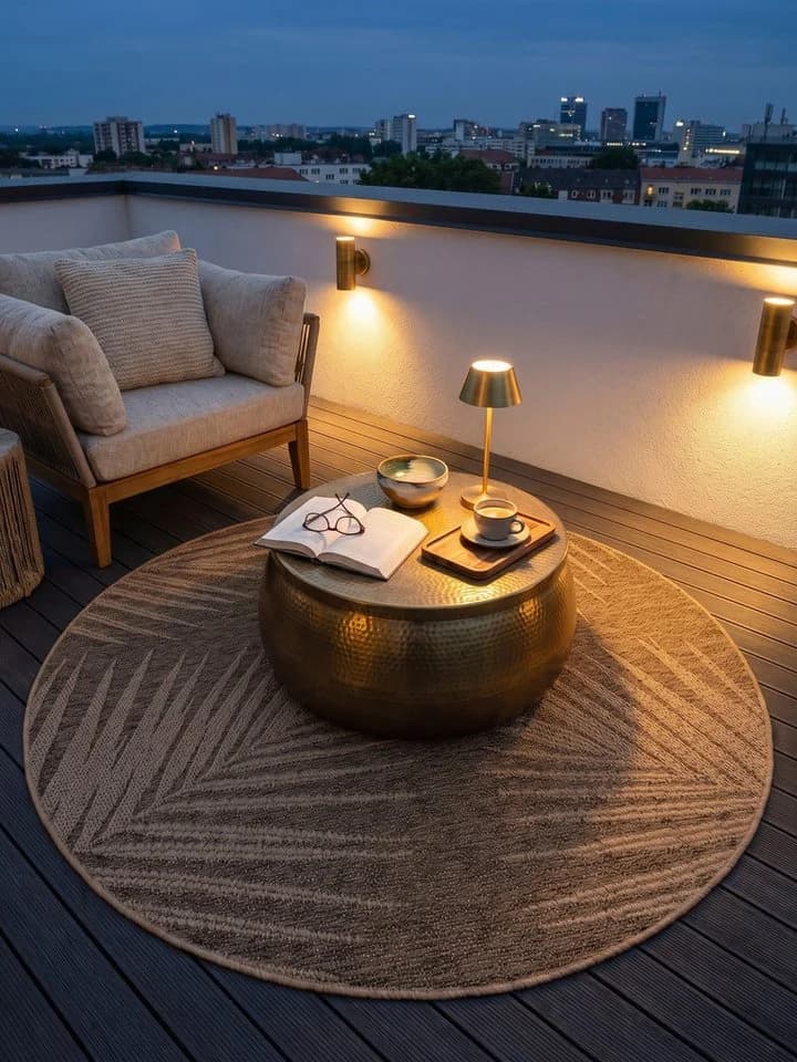 KADIMA DESIGN Teppich ARLBERG Braun Outdoor UV-beständig - Bild 4