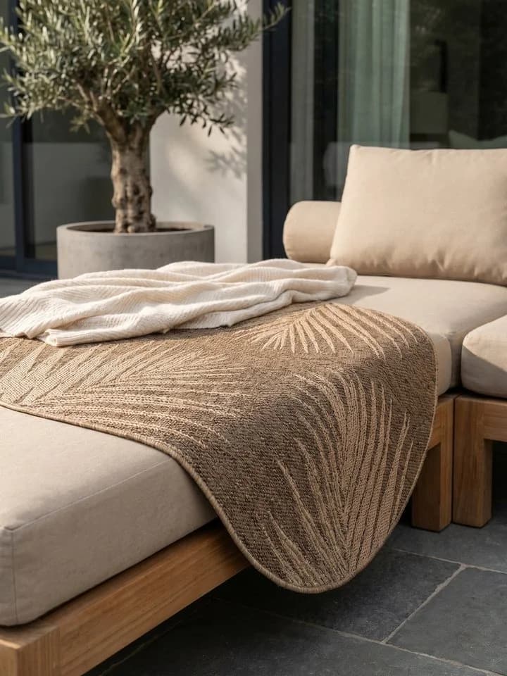 KADIMA DESIGN Teppich ARLBERG Braun Outdoor UV-beständig - Bild 5