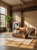 KADIMA DESIGN Teppich LANGAU Beige Flachgewebe Uni Meliert Bild 3