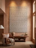 KADIMA DESIGN Teppich LANGAU Beige Ethno Streifen Flachgewebe Bild 1