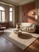 KADIMA DESIGN Teppich LANGAU Beige Ethno Streifen Flachgewebe Bild 2