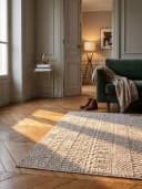 KADIMA DESIGN Teppich LANGAU Beige Ethno Streifen Flachgewebe Bild 3