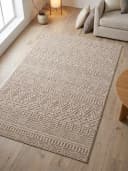 KADIMA DESIGN Teppich LANGAU Beige Ethno Streifen Flachgewebe Bild 5