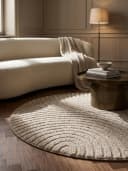 KADIMA DESIGN Teppich RIGI Rund Beige 3D-Effekt Bild 2