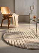 KADIMA DESIGN Teppich RIGI 3D-Effekt Creme Rund Bild 2