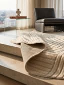 KADIMA DESIGN Teppich RIGI 3D-Effekt Creme Rund Bild 3