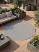 KADIMA DESIGN Teppich VENTOUX Grau 80x80 cm Outdoor Balkonteppich Bild 3