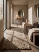 KADIMA DESIGN Teppich RHEIN Shaggy Beige 60x110 cm Bild 1