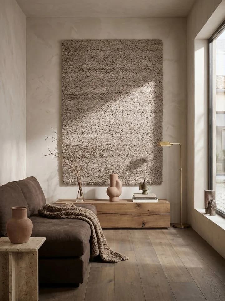 KADIMA DESIGN Teppich RHEIN Shaggy Beige 60x110 cm - Bild 5