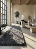KADIMA DESIGN Teppich RHEIN Shaggy Grau 60x110 cm Bild 4