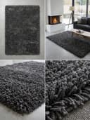 KADIMA DESIGN Teppich RHEIN Shaggy Grau 60x110 cm Bild 5