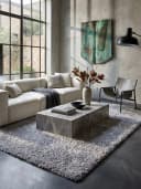 KADIMA DESIGN Shaggy Teppich RHEIN Hellgrau 60x110 cm Bild 1