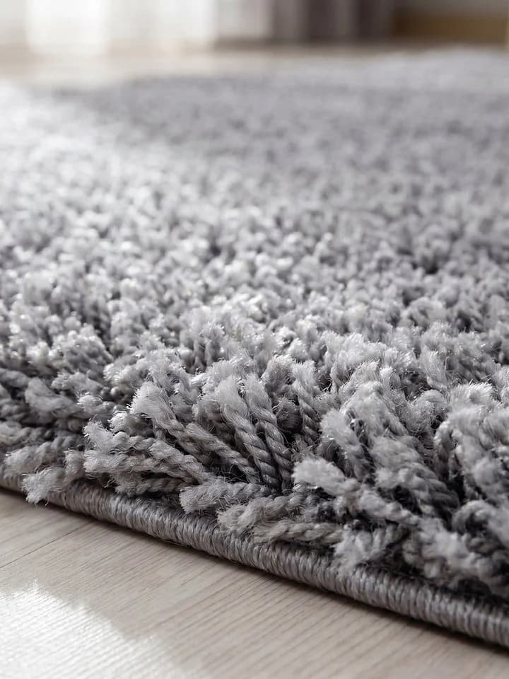 KADIMA DESIGN Shaggy Teppich RHEIN Hellgrau 60x110 cm - Bild 5