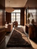 KADIMA DESIGN Teppich RHEIN Shaggy Braun 60x110 cm Bild 1