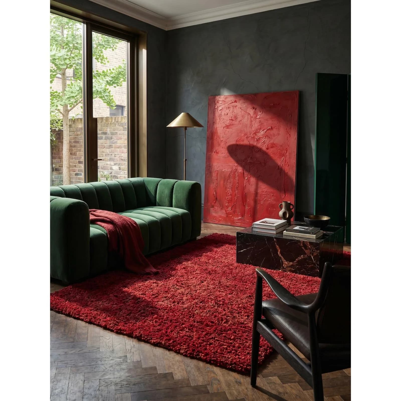 Kadima Design Hochflorteppich RHEIN Rot 140x200 cm
