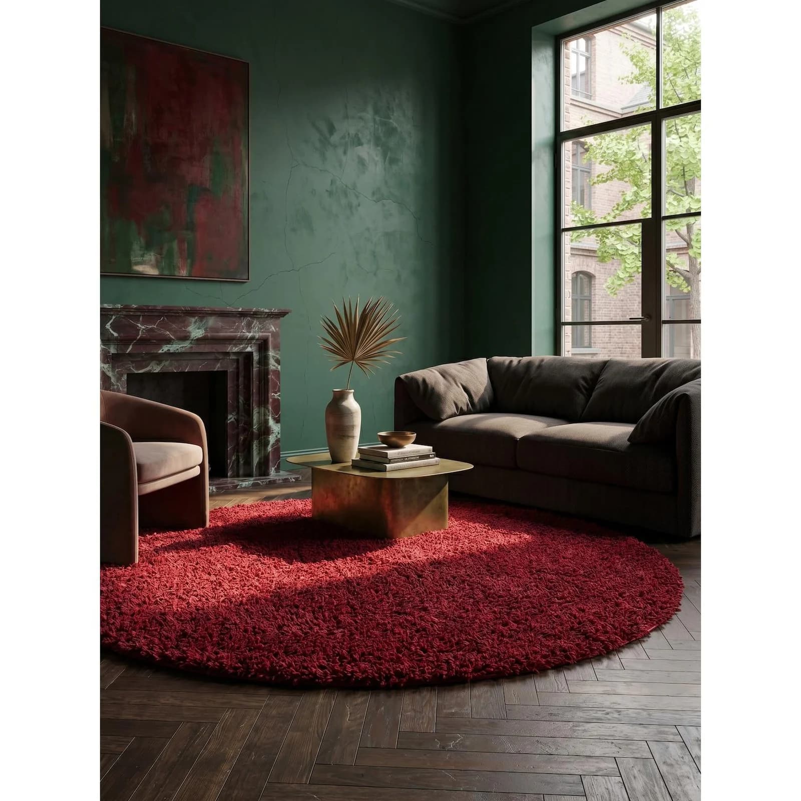 Kadima Design Hochflorteppich RHEIN Rot Polypropylen