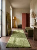 KADIMA DESIGN Teppich RHEIN Shaggy Grün 60x110 cm Bild 1