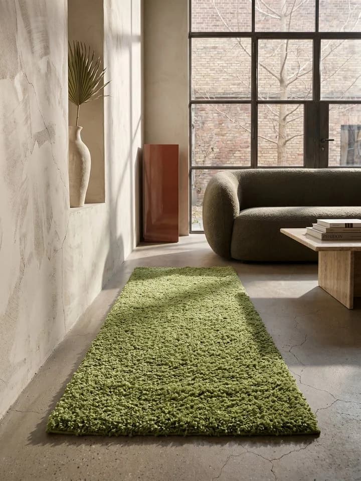 KADIMA DESIGN Teppich RHEIN Shaggy Grün 60x110 cm - Bild 2