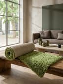 KADIMA DESIGN Teppich RHEIN Shaggy Grün 60x110 cm Bild 5
