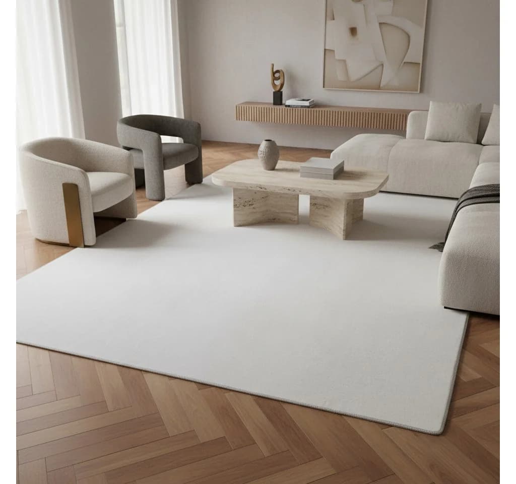 KADIMA DESIGN Teppich Kurzflor Unifarben Polyester Antirutsch - Bild 3