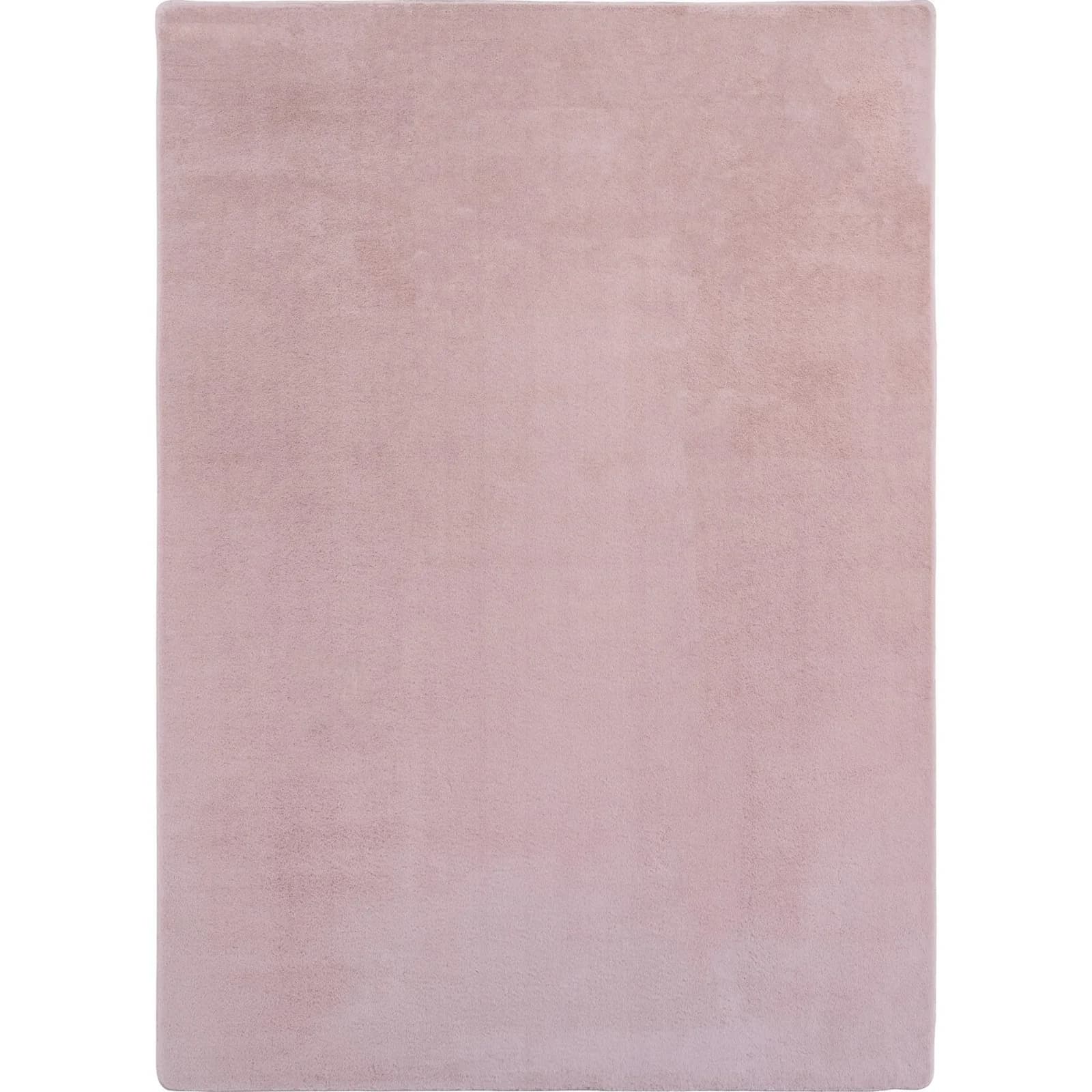 KADIMA DESIGN KURZFLORTEPPICH ISAR Waschbar Rosa Polyester Ø 160 cm