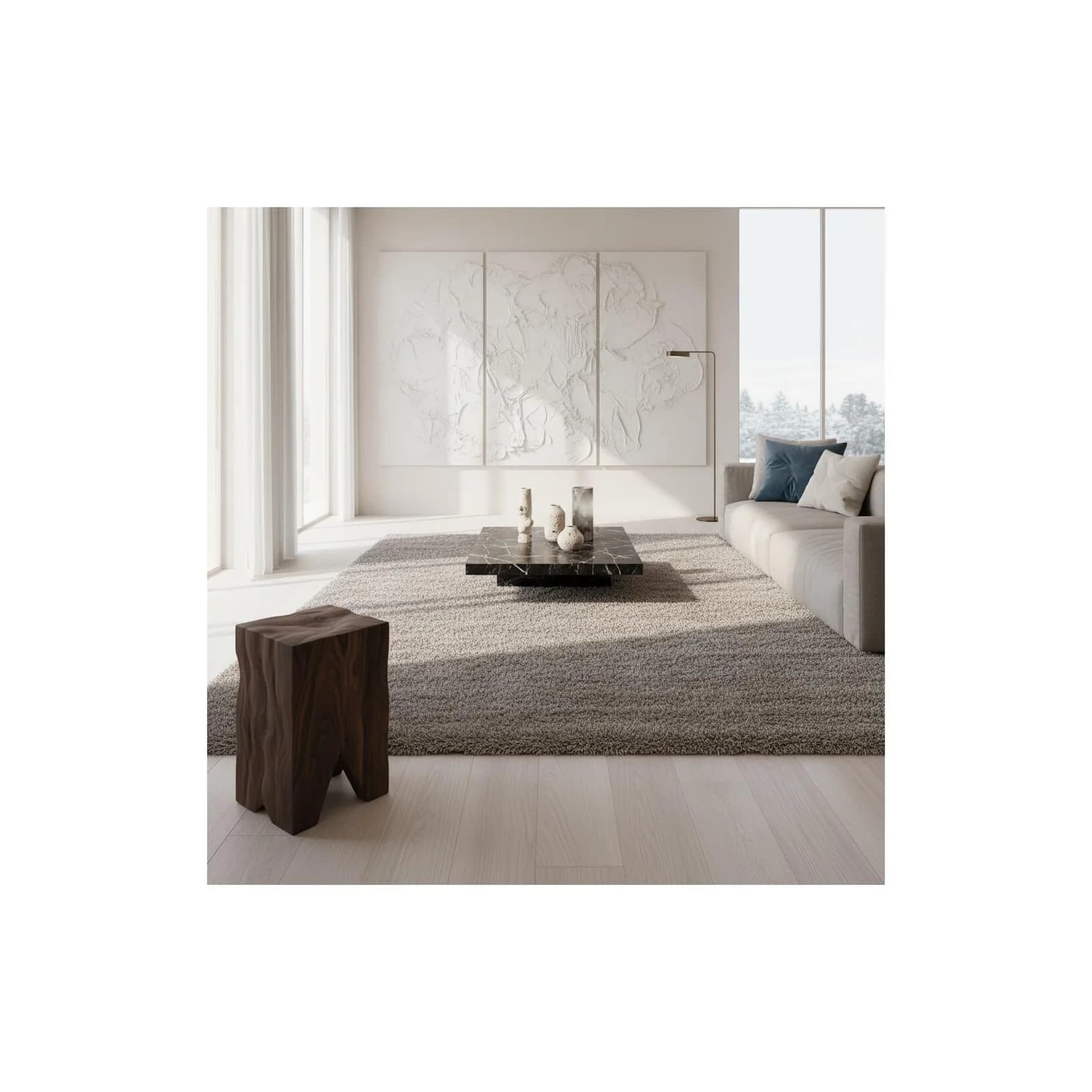 Kadima Design Hochflorteppich SALZACH Beige Polypropylen