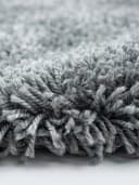 KADIMA DESIGN Teppich SALZACH Shaggy Hellgrau Rund Bild 5