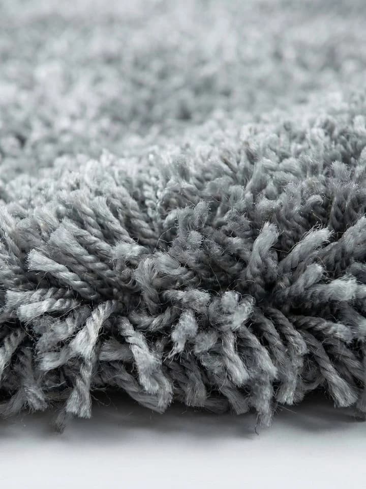 KADIMA DESIGN Teppich SALZACH Shaggy Hellgrau Rund - Bild 5