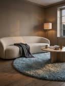 KADIMA DESIGN SALZACH Shaggy Teppich Blau 80x80 cm Bild 2